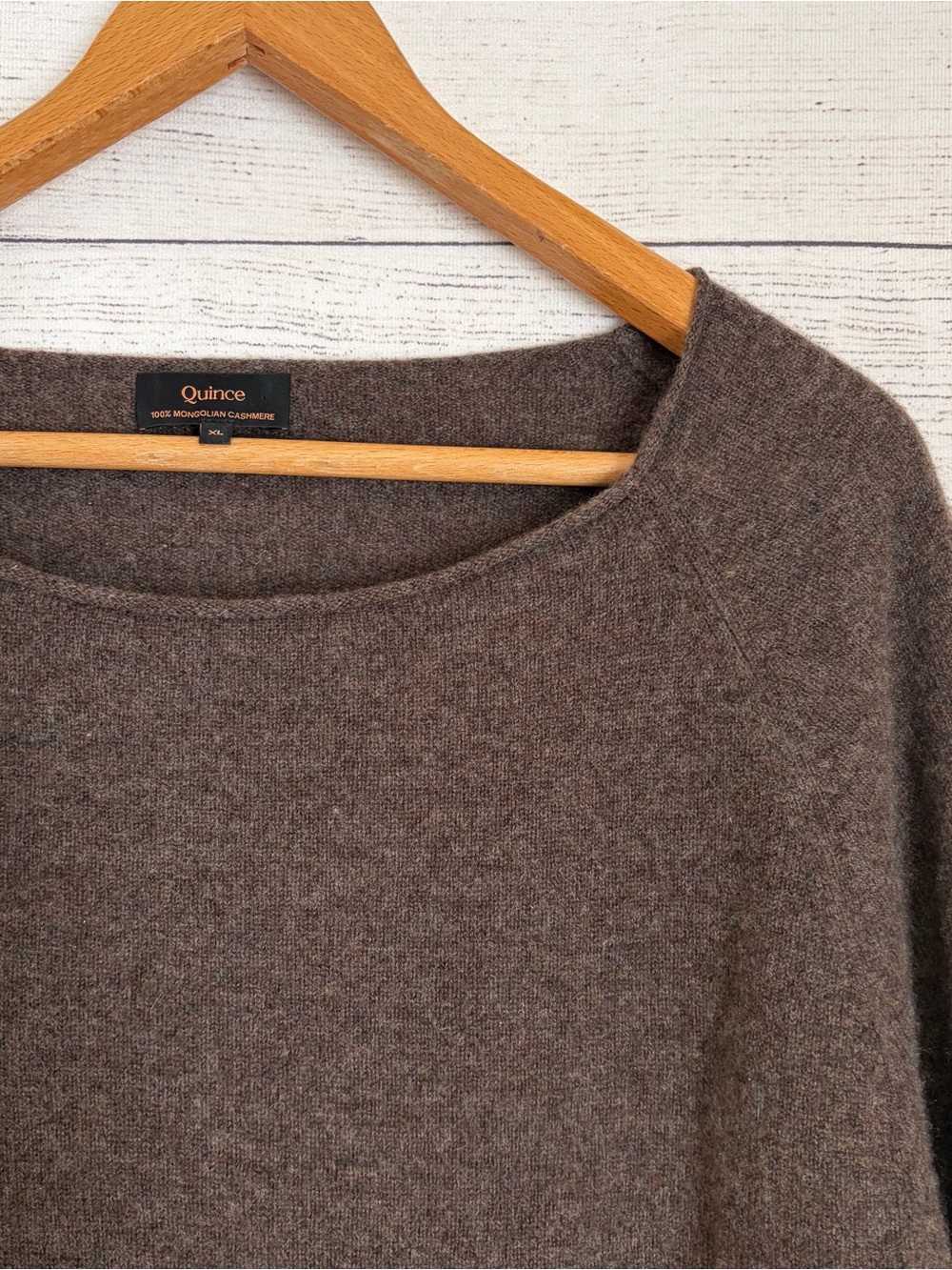Quince Mongolian Cashmere Boatneck Sweater. - Picture 3 of 7